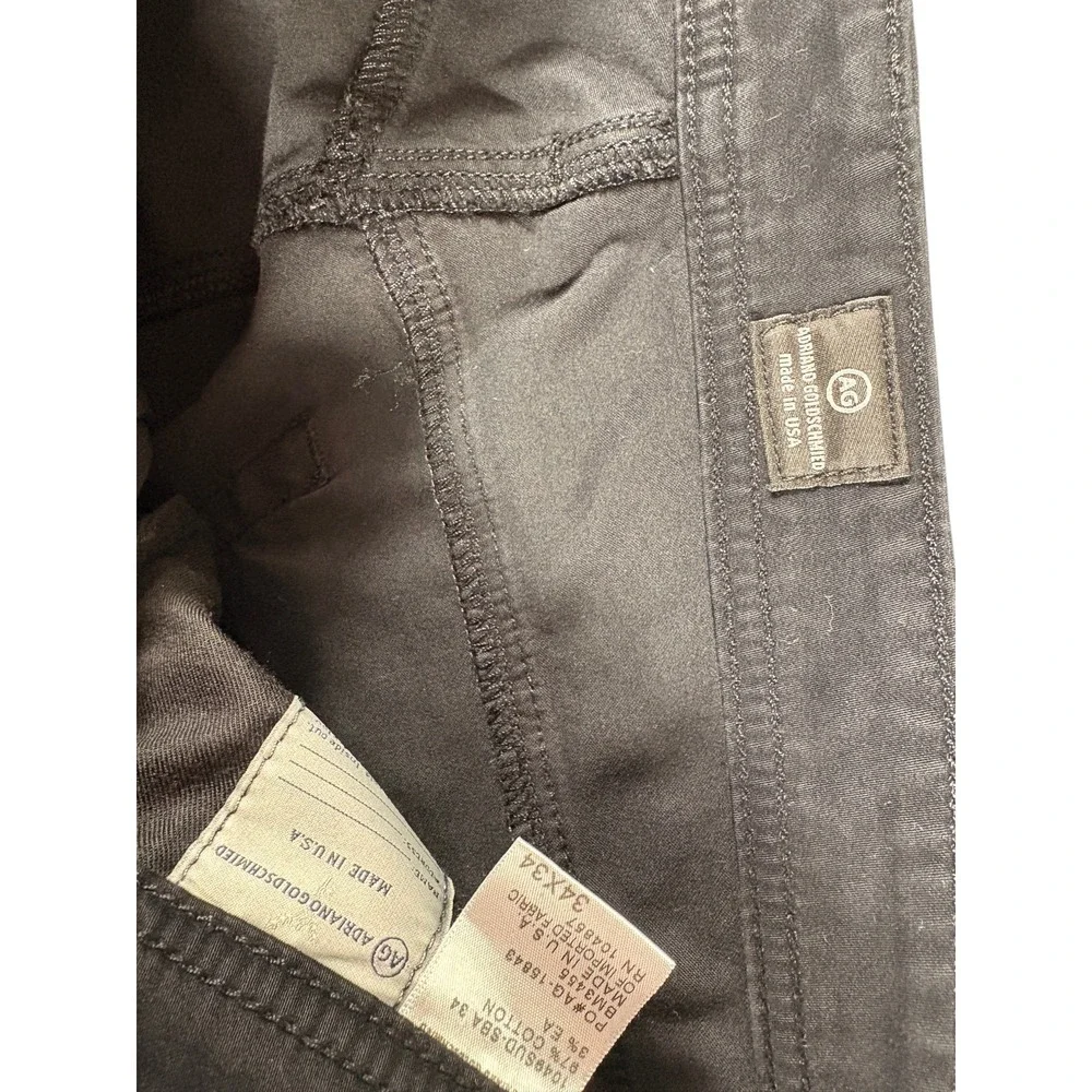 AG Adriano Goldschmied The Protege Jeans Mens 34x34 Black Straight Leg Premium